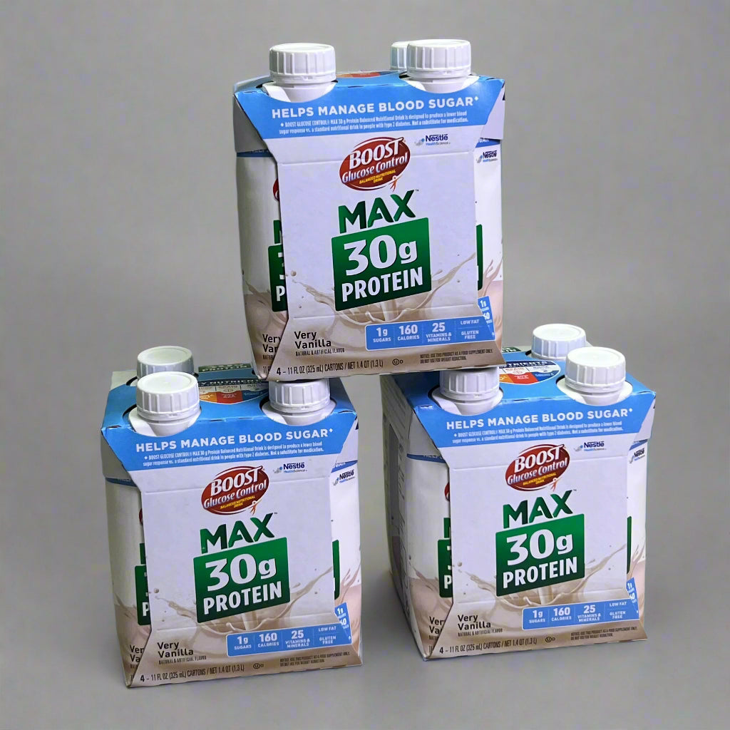 BOOST (12 Count) Plus Nutritional Drink, Very Vanilla 11 fl oz BB 01/26