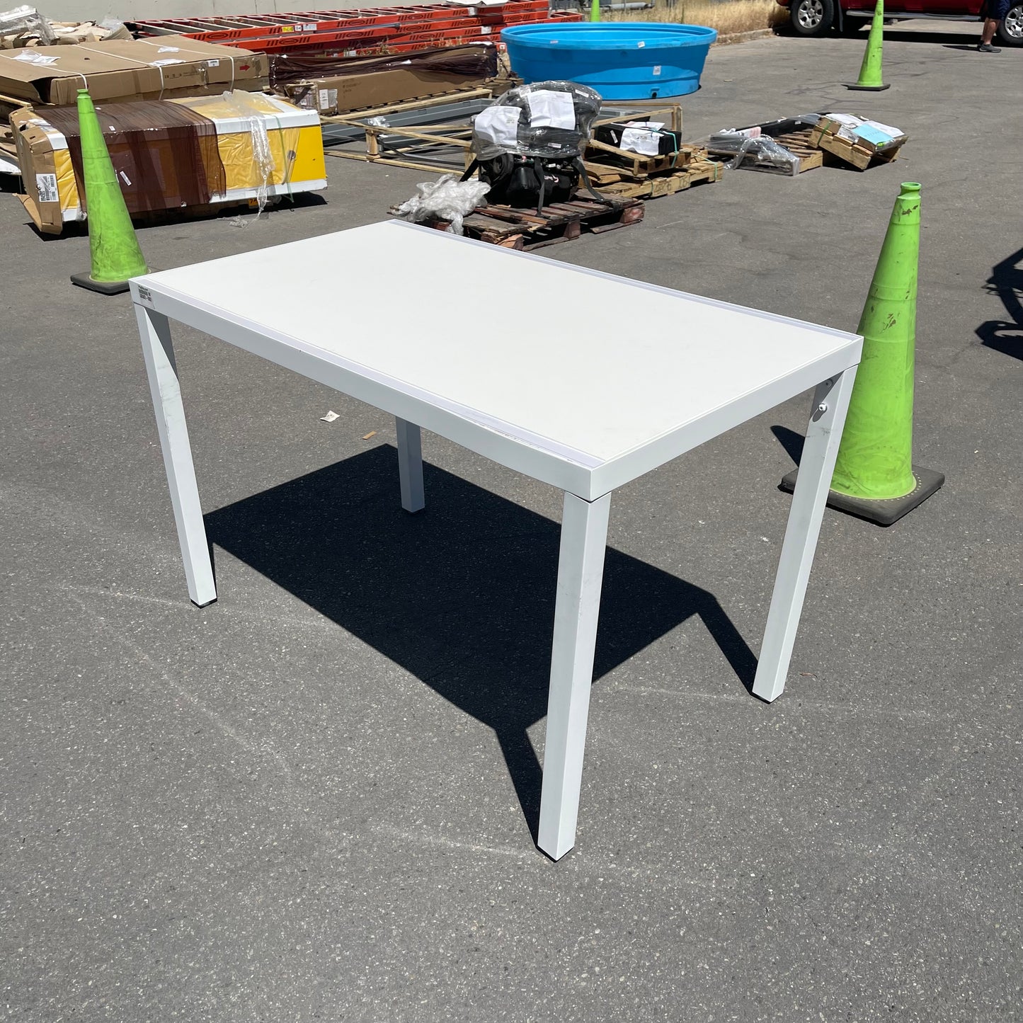 ZA@ CHANDLER Nesting Table White 54"x34"x30" WF3966 (AS-IS)