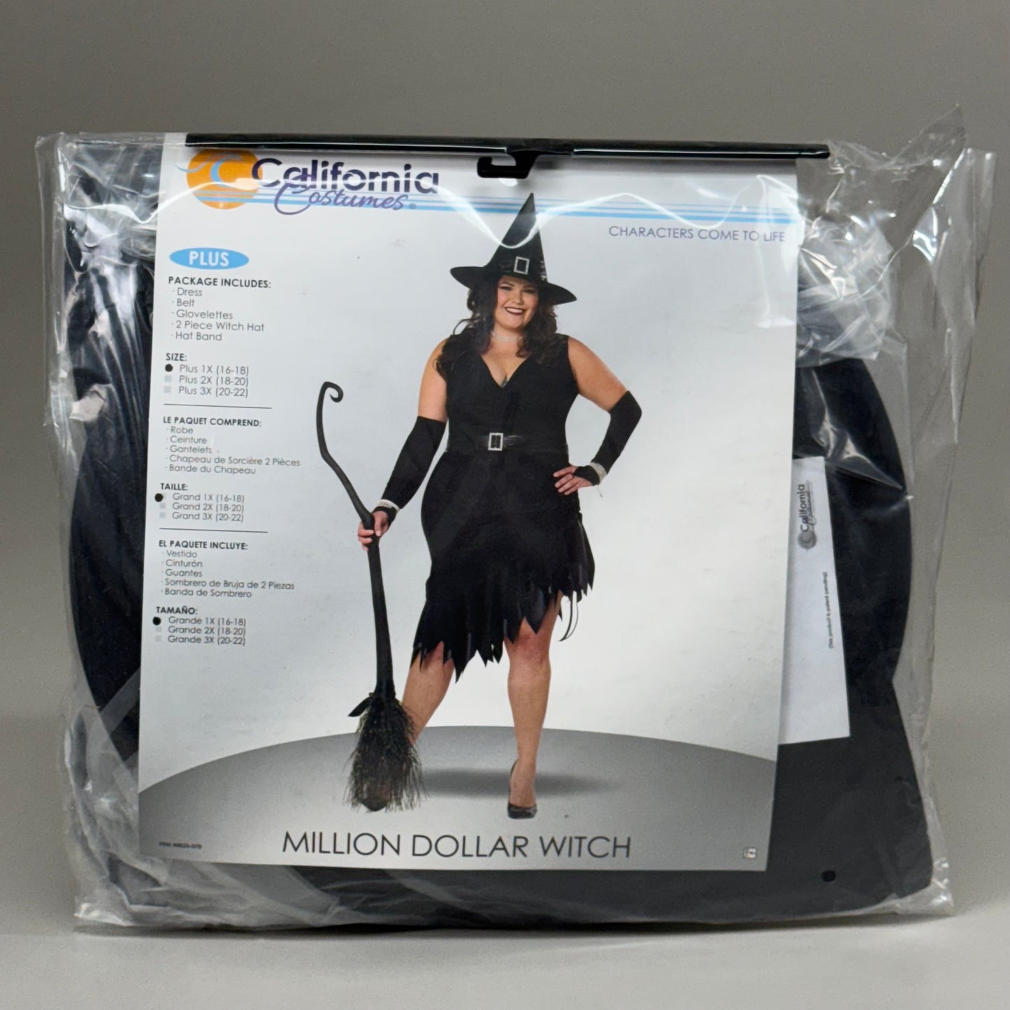 CALIFORNIA COSTUMES Women's Million Dollar Witch Sz-1X (16-18) Black 8023-070