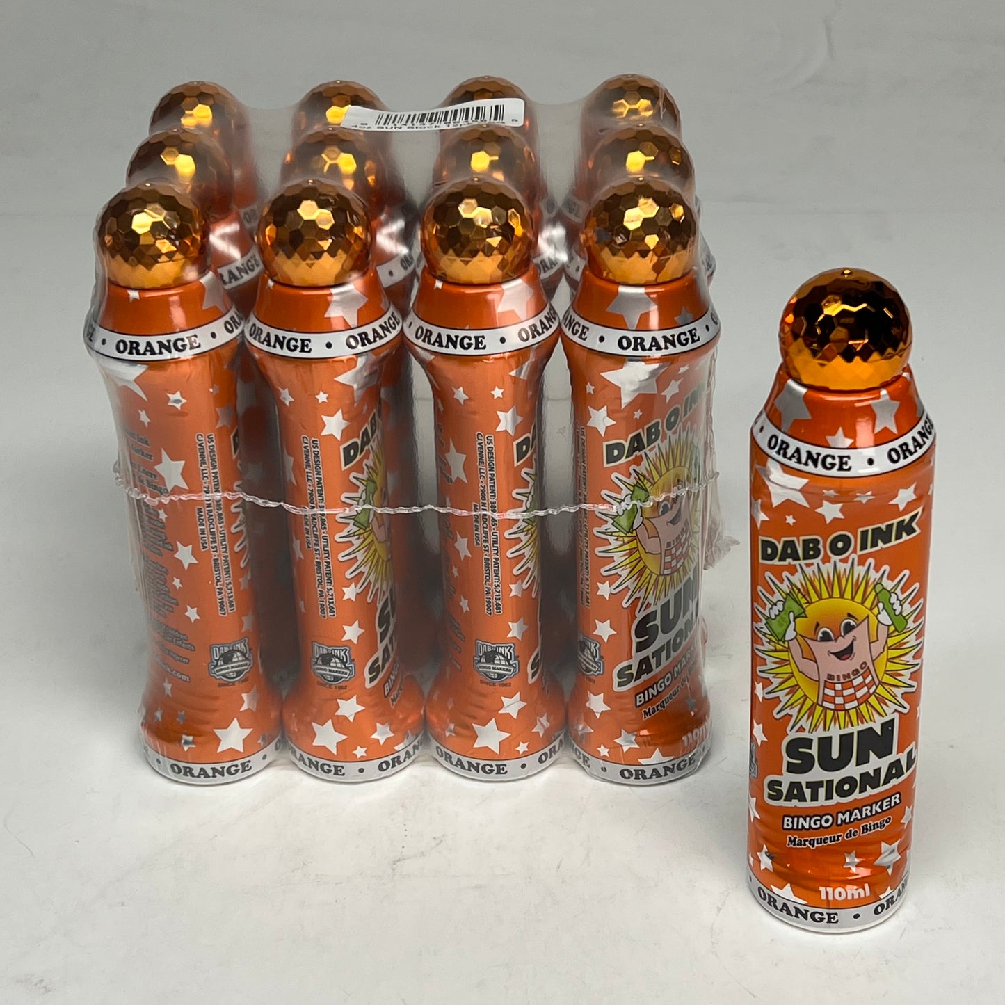 DAB O INK (12 PACK) Sun Sational Bingo Marker Bright Ink 110ml/4oz Orange D26