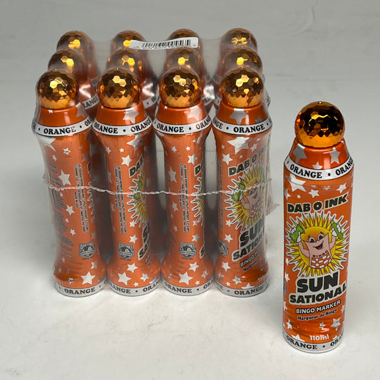 DAB O INK (12 PACK) Sun Sational Bingo Marker Bright Ink 110ml/4oz Orange D26