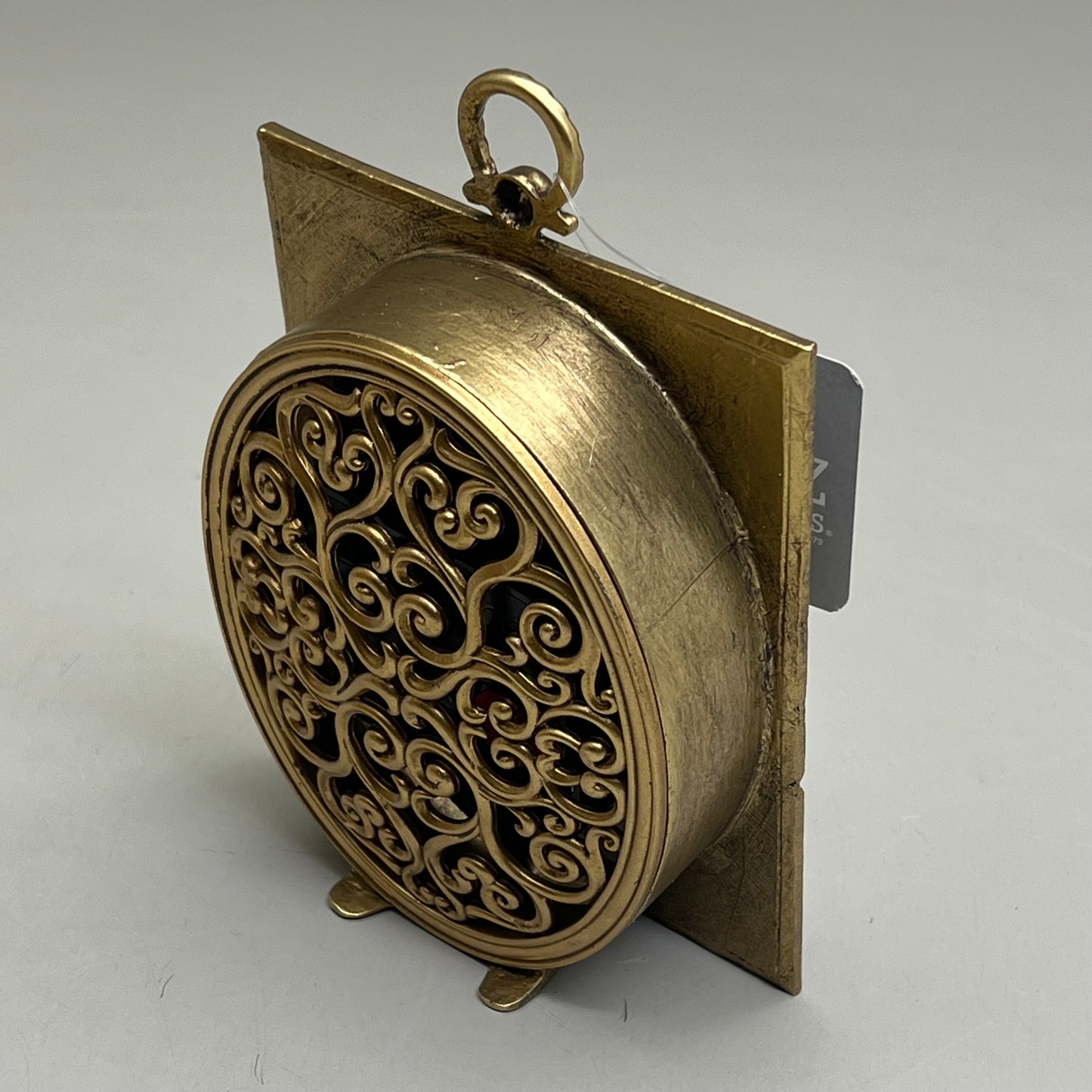 RAZ IMPORTS Antique Style Clock Home Decor 4.25"W x 6"H Gold 4527979