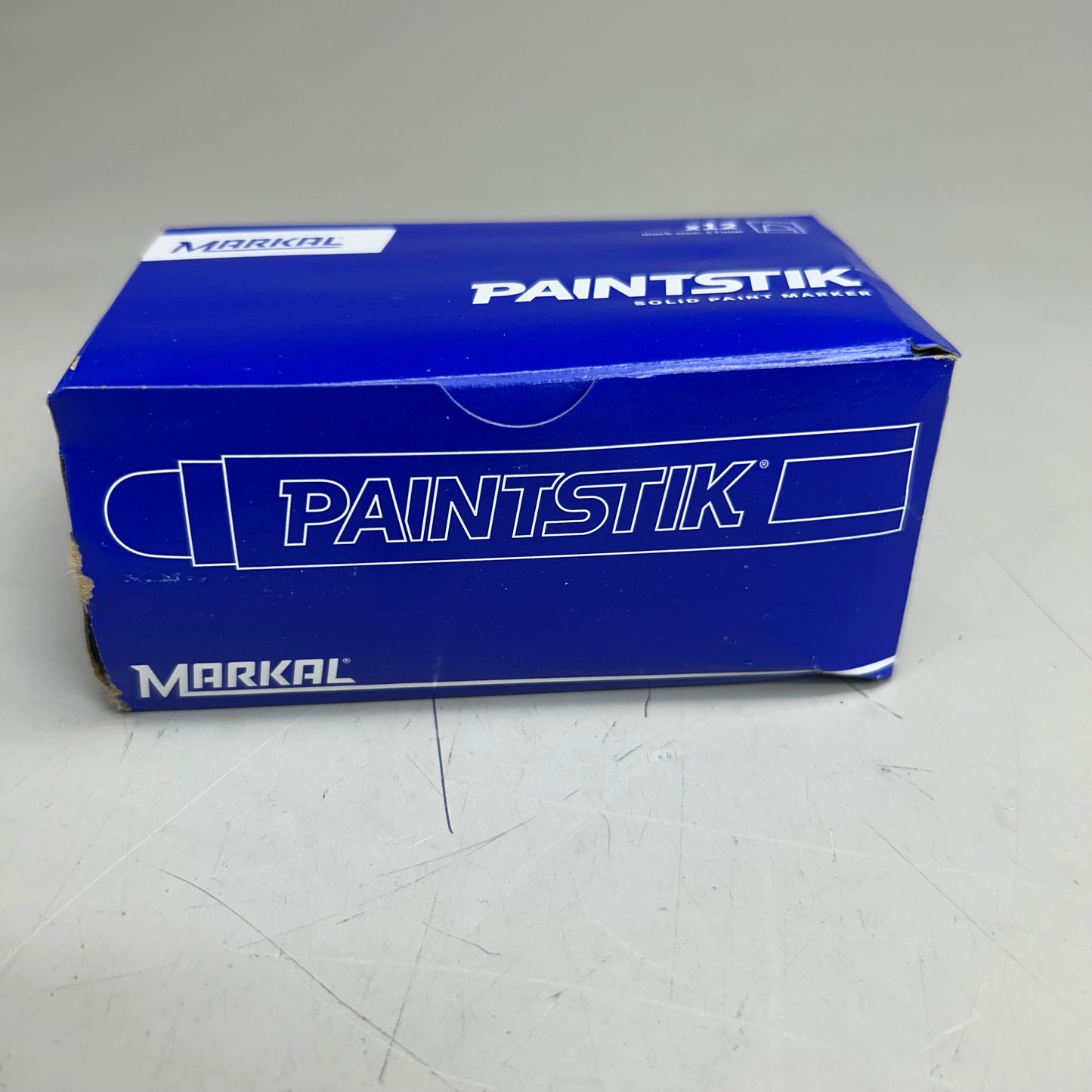 Markal (12 Pack) Solid Paint Crayon PaintStik/ Marker Blue (Slightly Distressed)