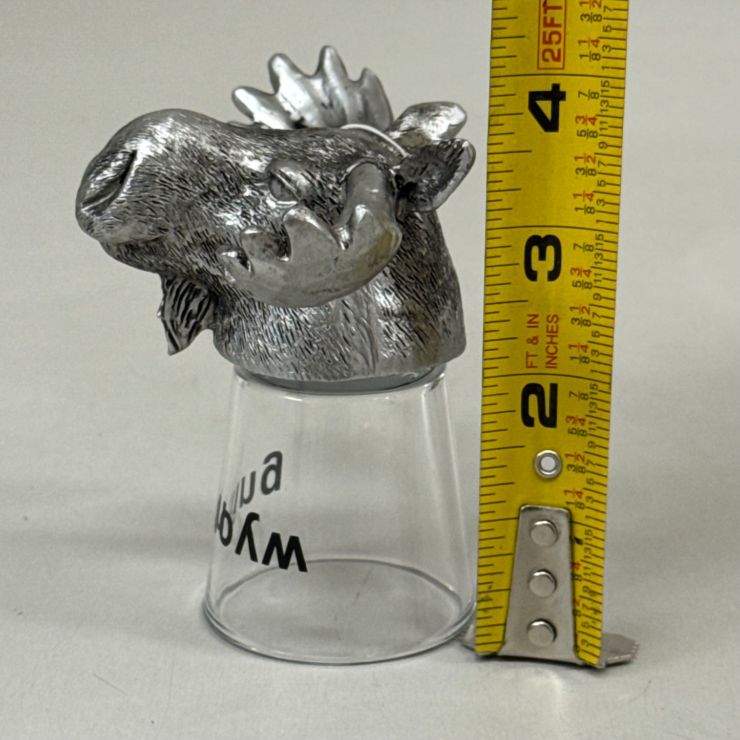 SHOSHONE (6 Pack) Moose Shot Glasses Wyoming Inscription Grey WK-SHT001