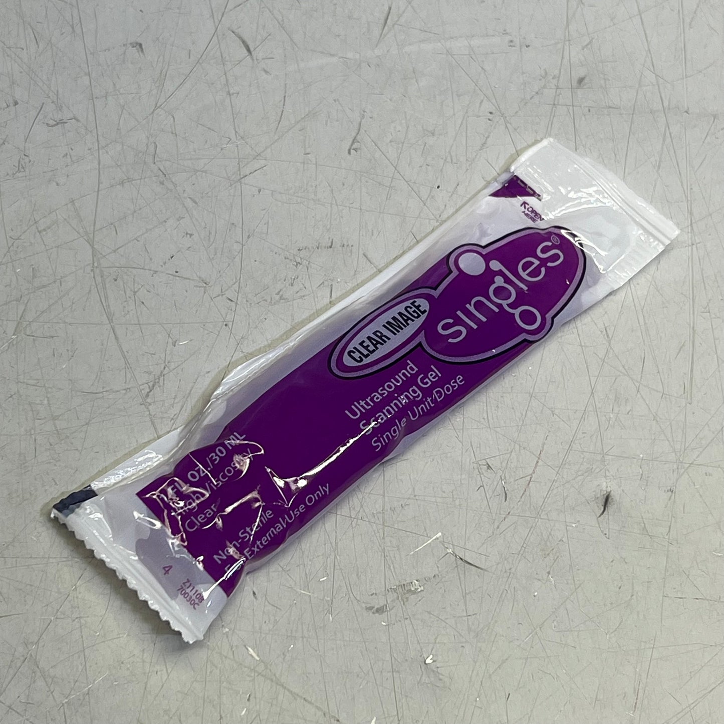 ZA@ CLEAR IMAGE (100 PACK, 1 Fl Oz Each) Singles Lite Ultrasound Gel Packets High Viscosity Clear