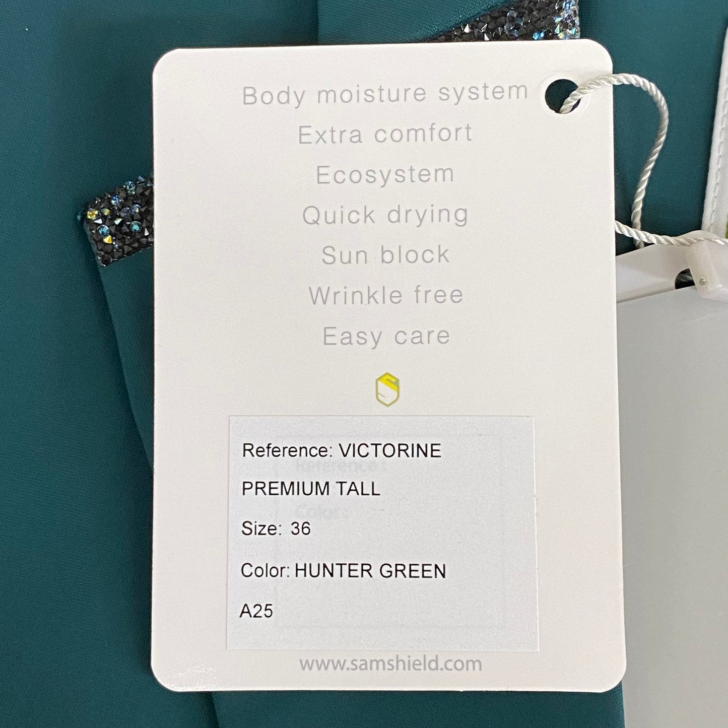 SAMSHIELD Victorine Premium Tall Equestrian Jacket Women's Sz US 6, UK 8, FR 36 Hunter Green