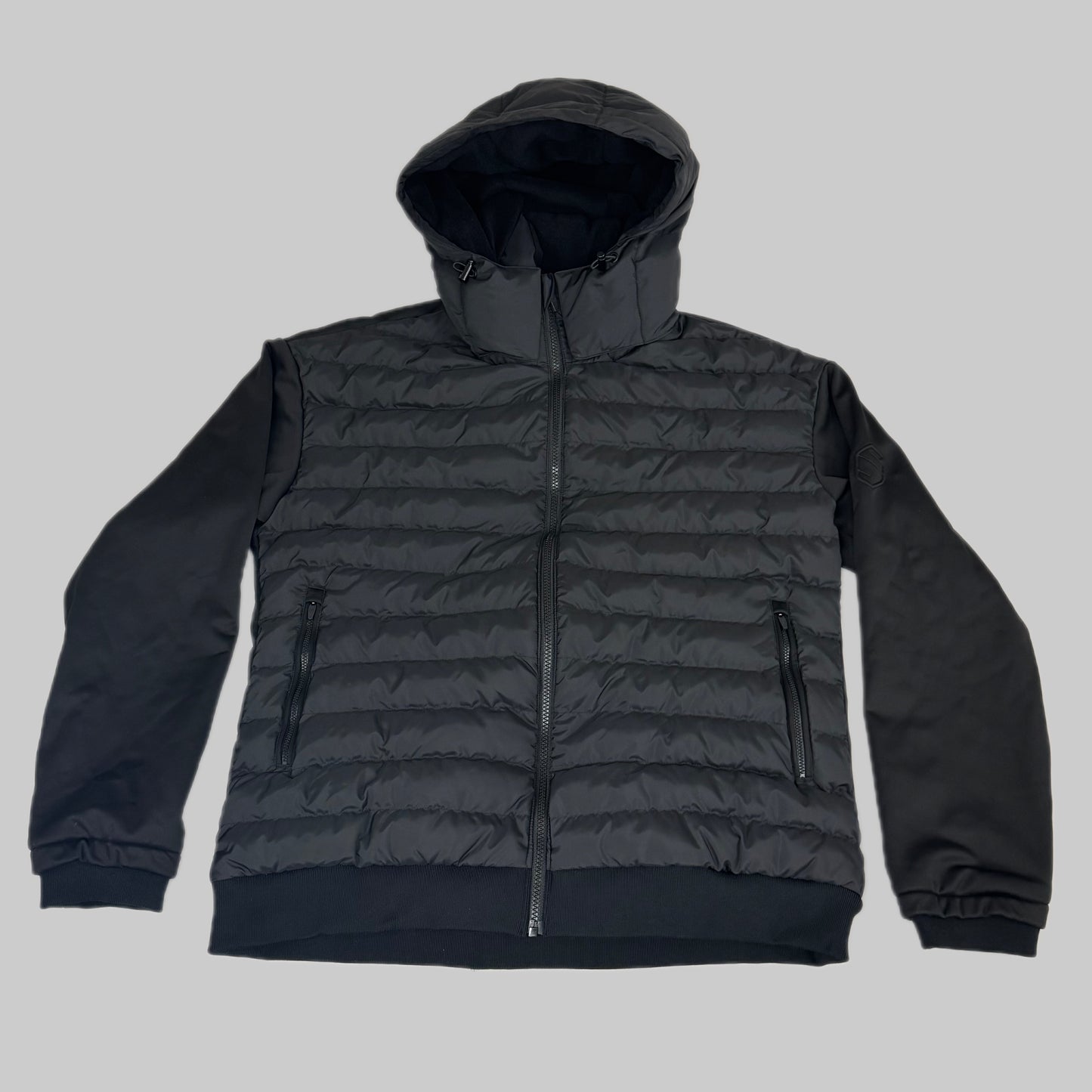 SAMSHIELD Sloane Equestrian Quilted Winter Coat Fleece Men's Sz L Black