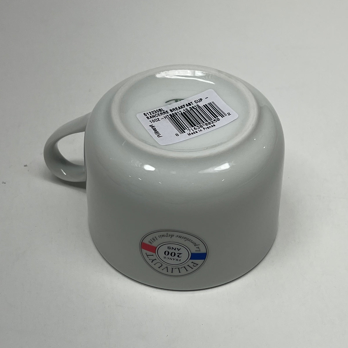 PILLIVUYT (4 PACK) Heirloom Sancerre Porcelain Breakfast Cup White 3.5 Dia 9oz