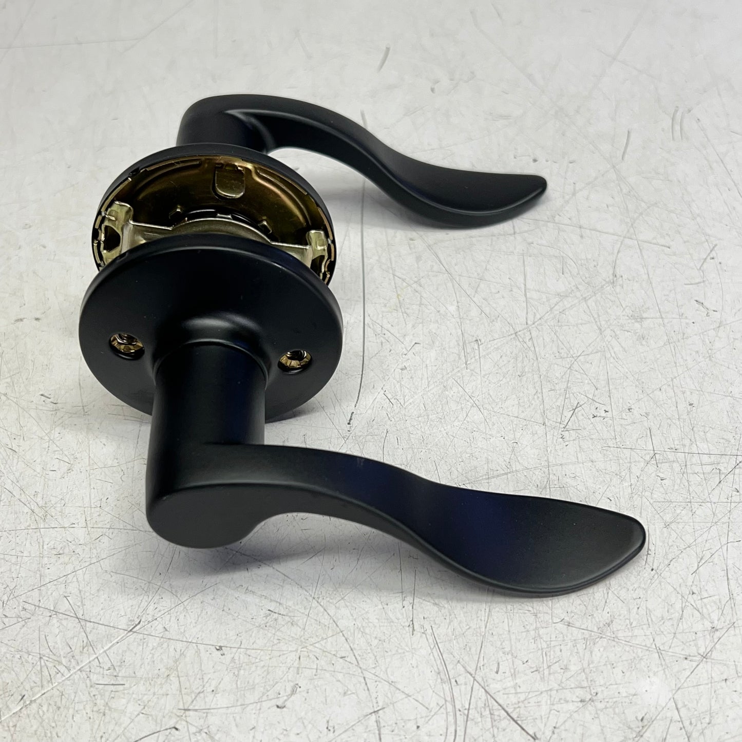 KWIKSET Safe Lock Layton Passage Lever Adjust Backset Matte Black 9SL10000-121