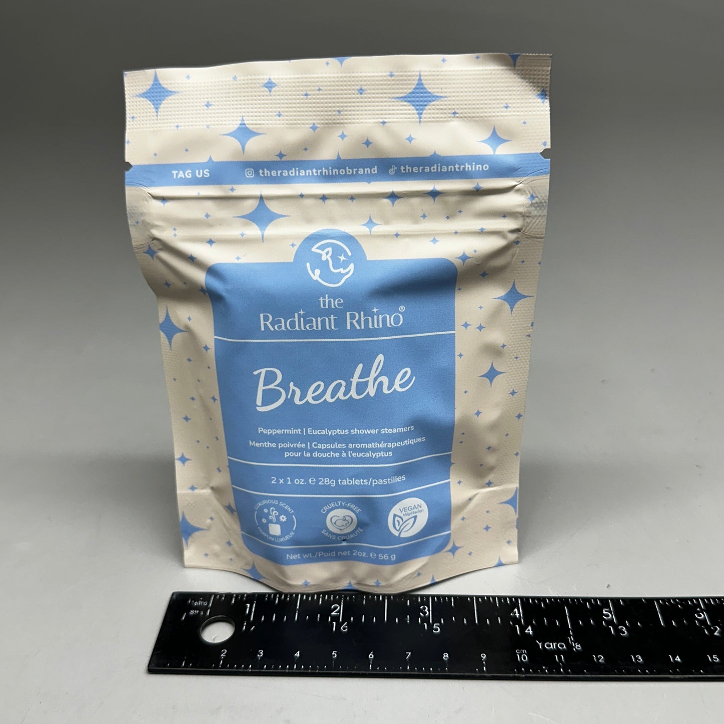 ZA@ THE RADIANT RHINO (6 PACK) Breathe Peppermint Eucalyptus Shower Steamers 2 Tablets Each A