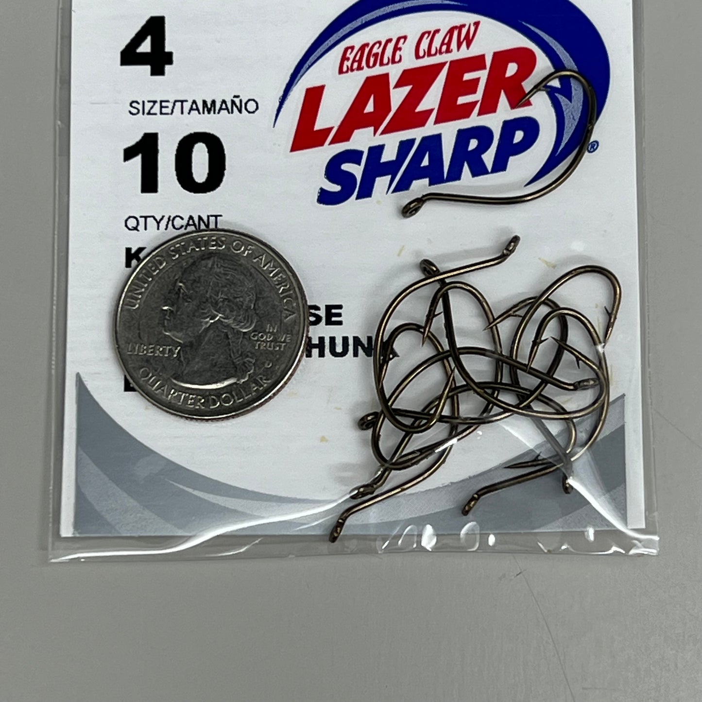 EAGLE CLAW (5 PACK) All Purpose Khale Live/Chunk Bait Bronze #4 10pc L144G-4