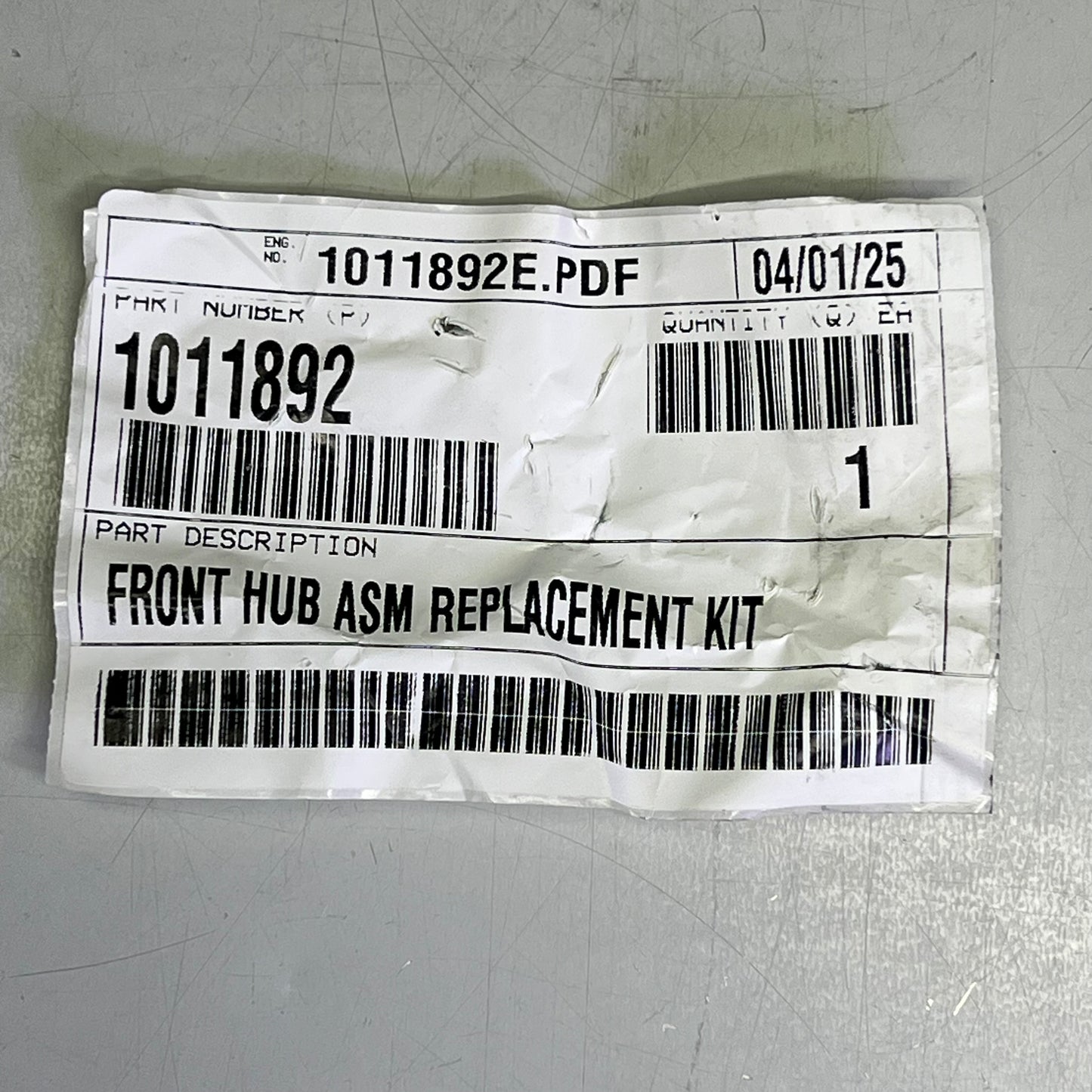 CLUB CAR Front HUB ASM Replacement Kit Club Car OEM Greaseable Bearings 1011892