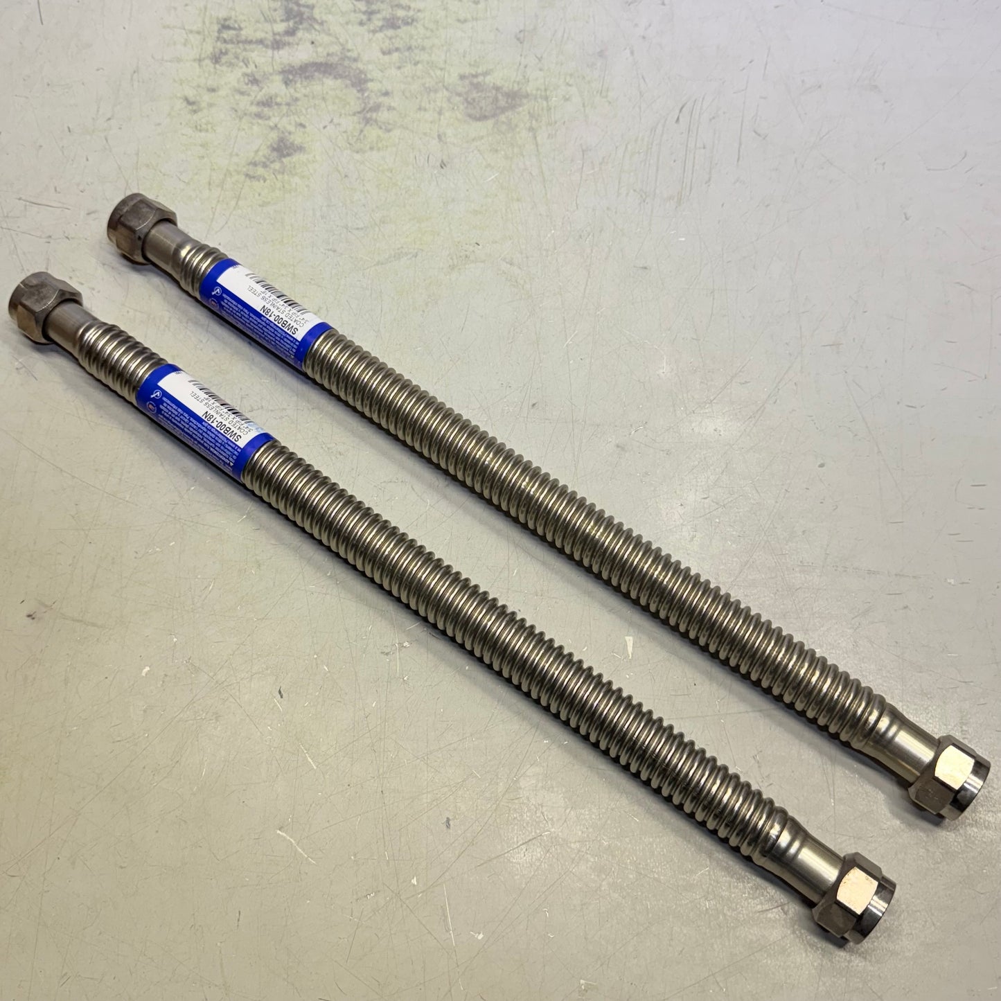 ZA@ BRASS CRAFT (25 PACK) Water Heater Connector Coated SS 3/4" 18" Long SWB00-18N