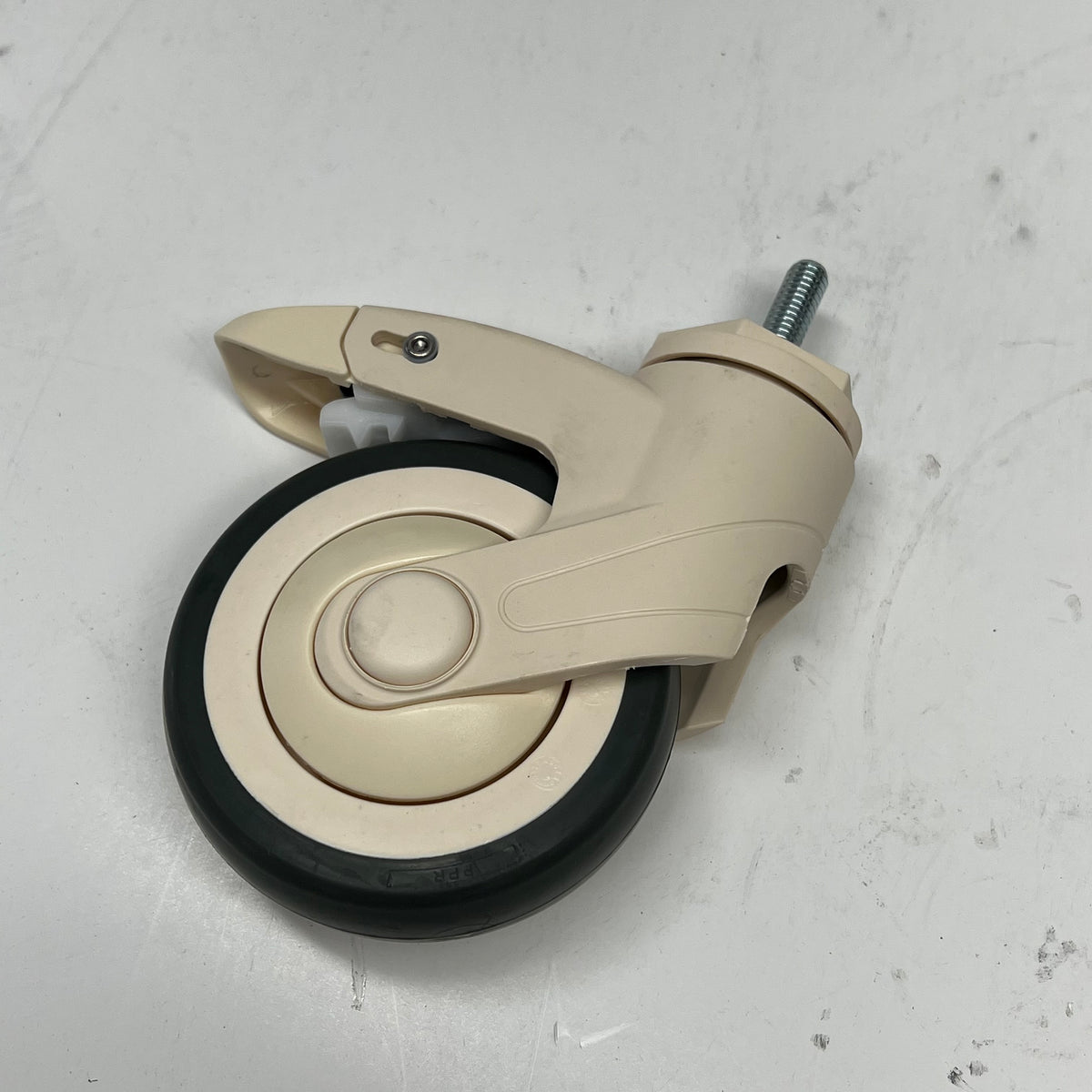METRO (4 PACK) Polyurethane Stem Caster W/ Brake 4" Off White QB4B
