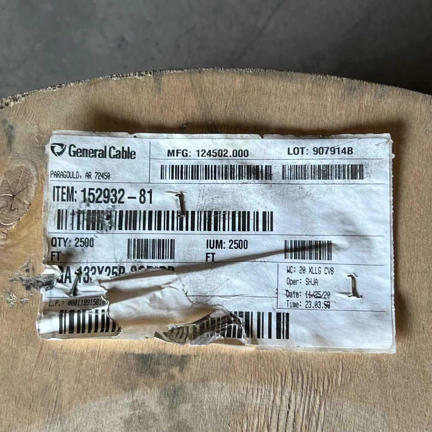 General Cable 2C XLLG CV8 Red Power Cable – 2500 Ft Spool, 15293281 New