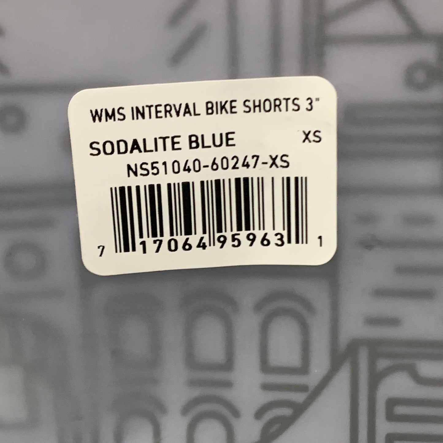 NATHAN Interval 3" Inseam Bike Short Womens Sodalite Blue Sz XS NS51040-60247-XS