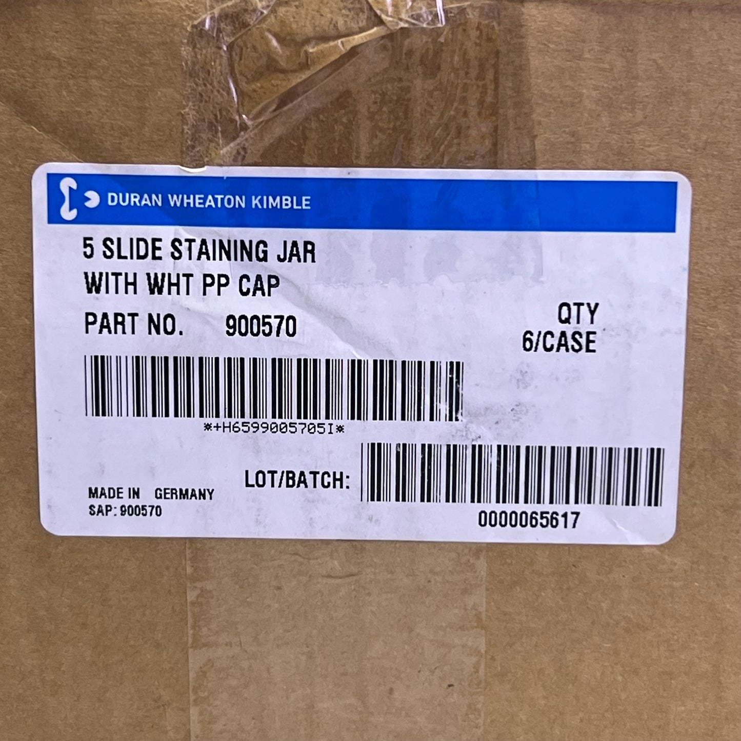 WHEATON (6 PACK) 5 Slide Staining Jar With Wht PP Cap 900570