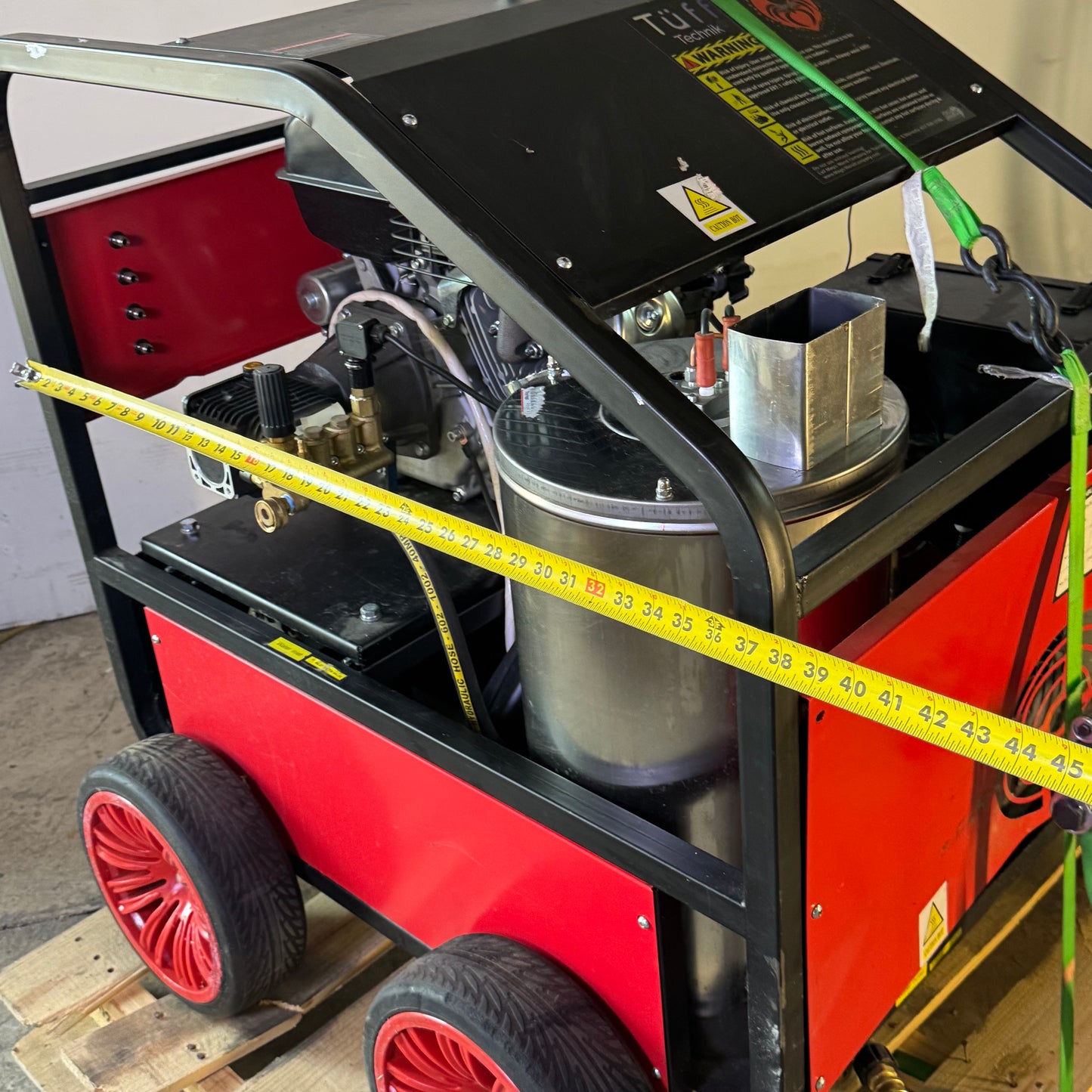TUFF TECHNIK 4000 PSI Mobile Industrial Gas-Powered Pressure Washer with Hot Water Burner HQ2815 (New Other, Cosmetic Damaged)