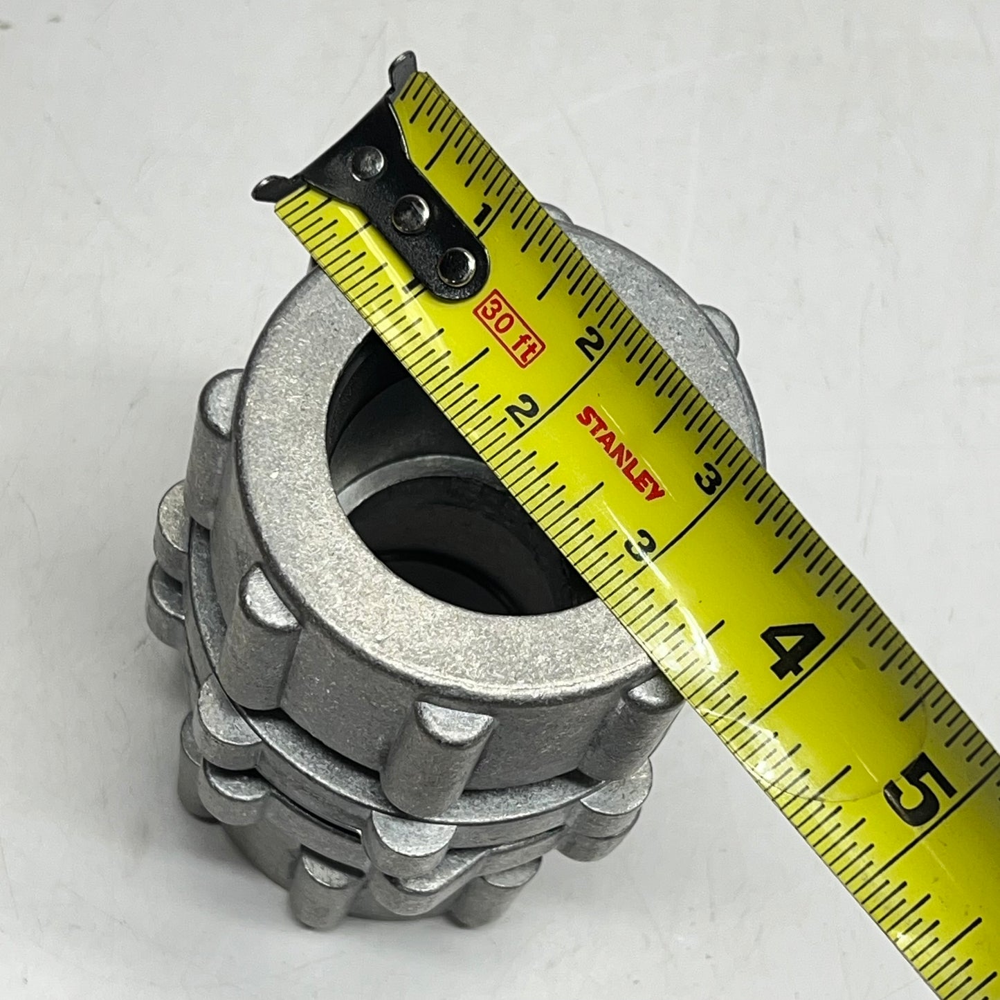 Quick Connect Fitting Dust Remover Pipe Connector Aluminum Alloy 3" Silver