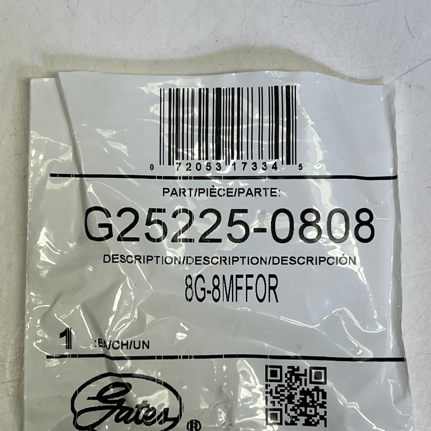 GATES Megacrimp Male Flat-face O-ring Coupling 1/2" x 2.69" Silver G25225-0808