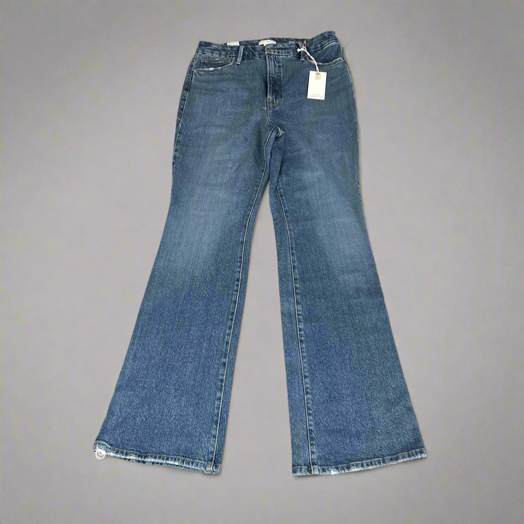 GOOD AMERICAN Good Classic Slim Bootcut High-Rise Jeans Women's Sz 10 Indigo627 GCLBDV220T
