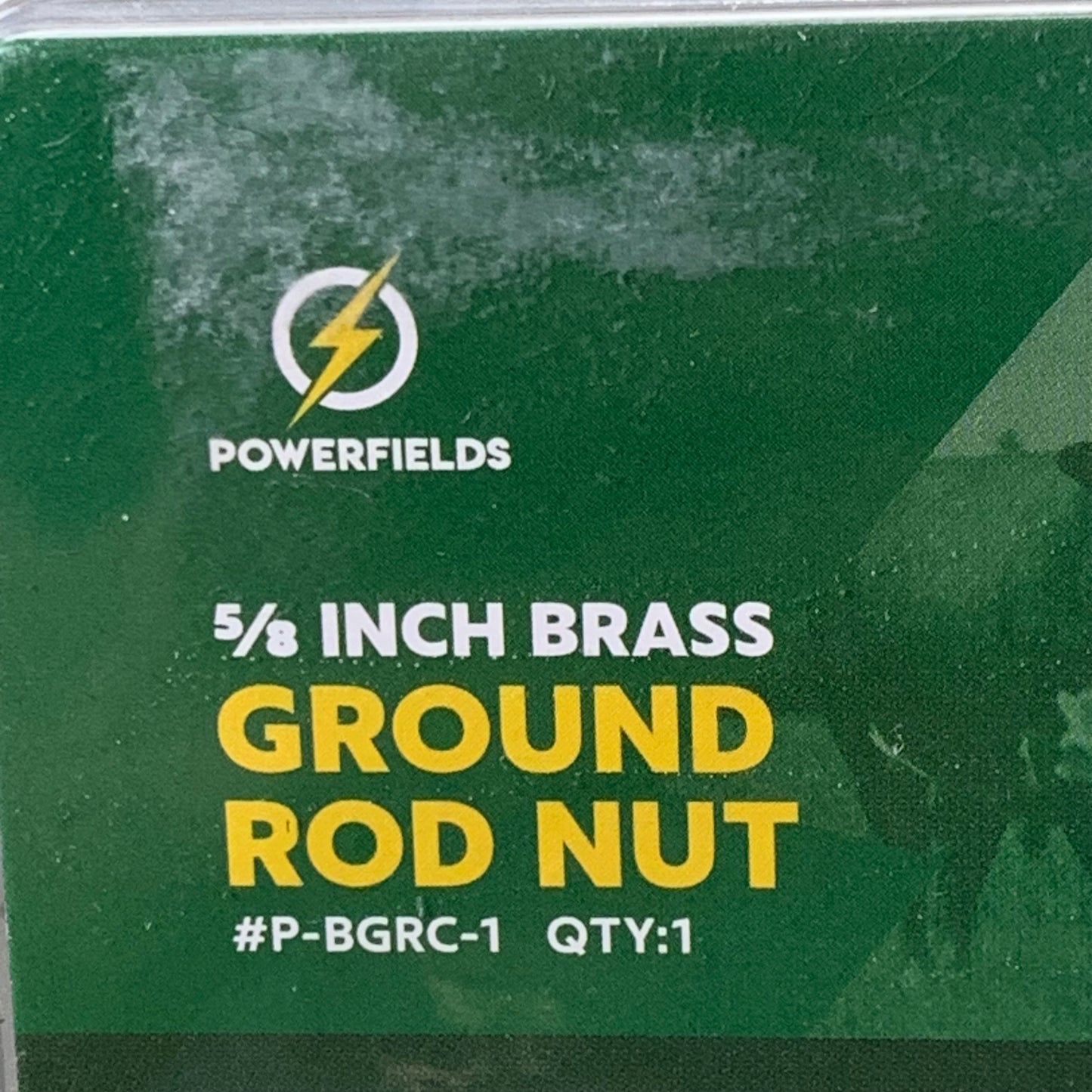 POWER FIELDS (6 PACK) Ground Rod Nut 5/8" Brass Clamps Wire to 12-1/2G P-BGRC-1