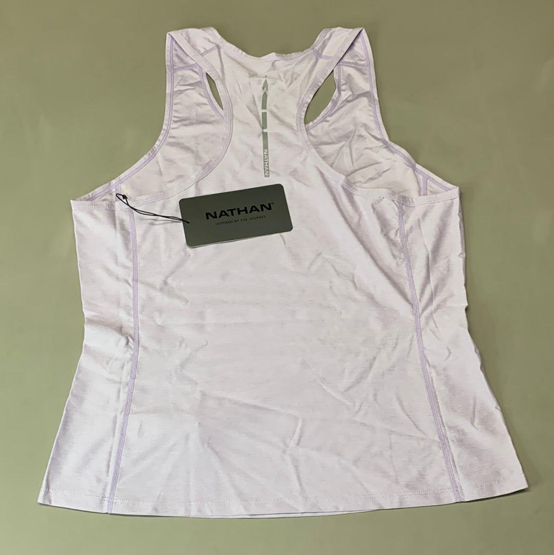 NATHAN Qualifier Tank Women's Sz M Lilac Breeze Heather NS51080-70028-M (New)