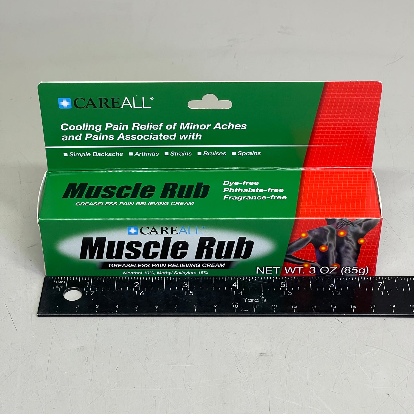 CAREALL (6 PACK) Muscle Rub Greaseless Pain Relieving Cream 3 oz per tube MUS3 BB 02/28
