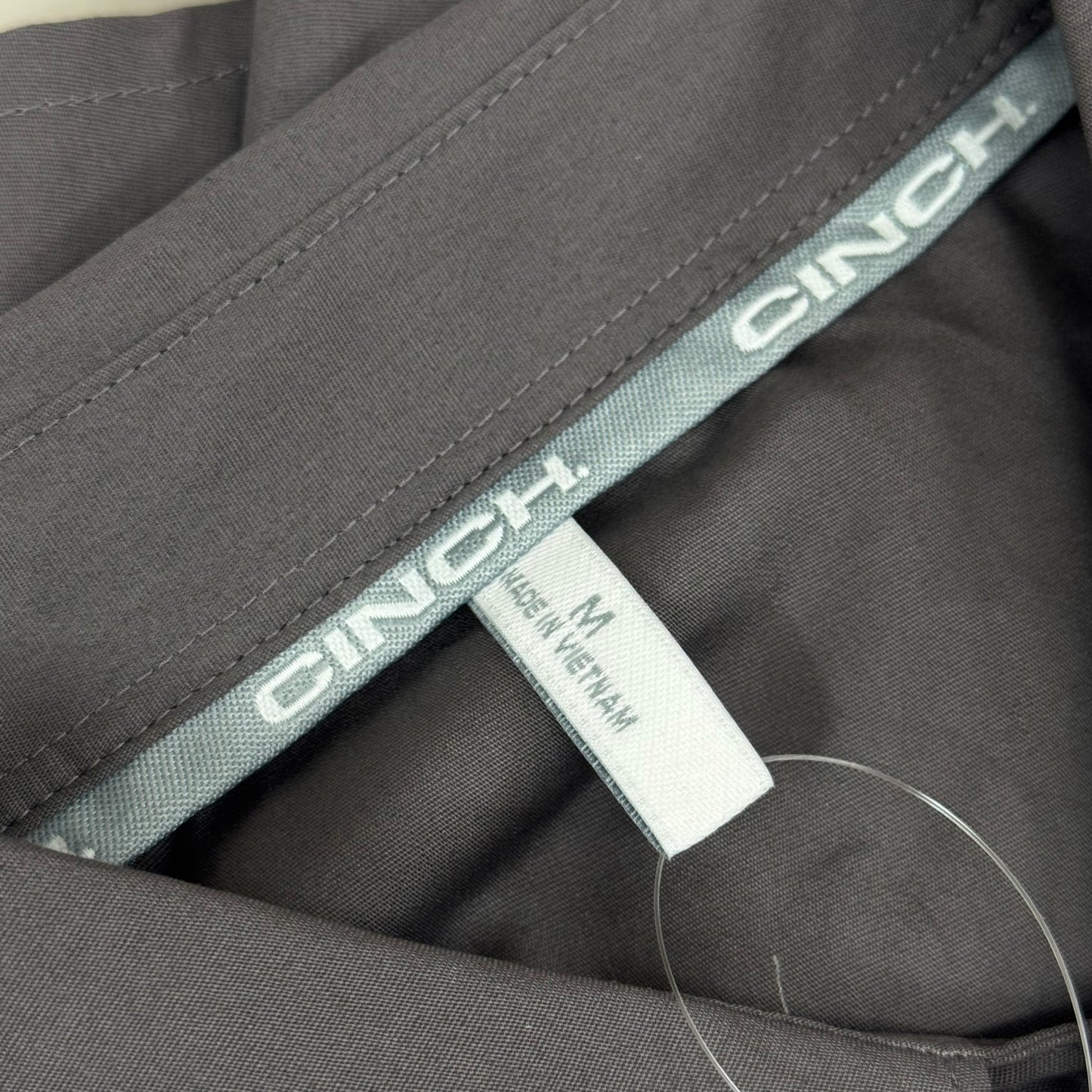 CINCH Long Sleeve & Shirt Tail Solid Button Down Top Women's SZ M Grey MSW9164029