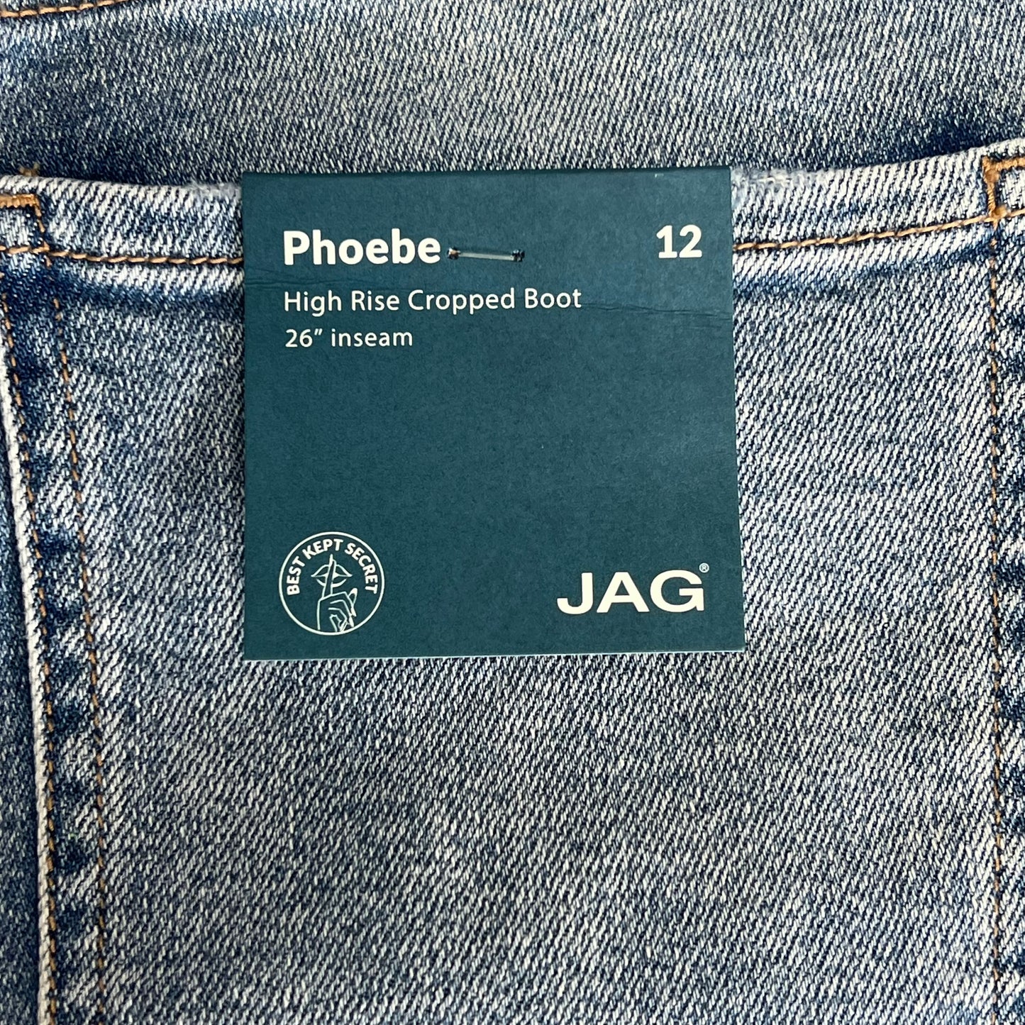 JAG Phoebe High Rise Cropped Boot Women's Sz 12/16 Arctic Blue J2964SAT125