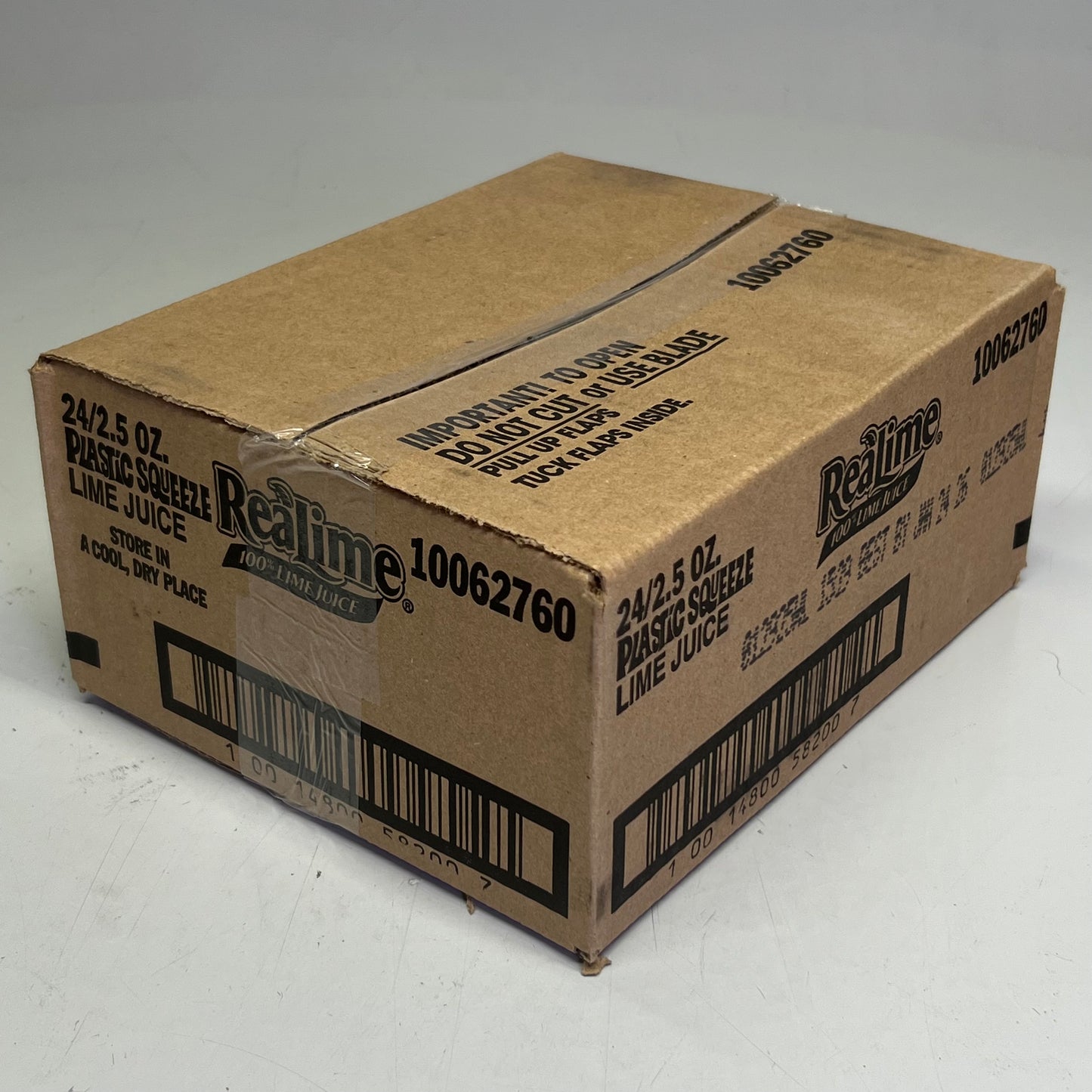 REALIME (24 PACK) Plastic Squeeze Lime Juice 2.5 fl oz Green 10062760 BB 01/26