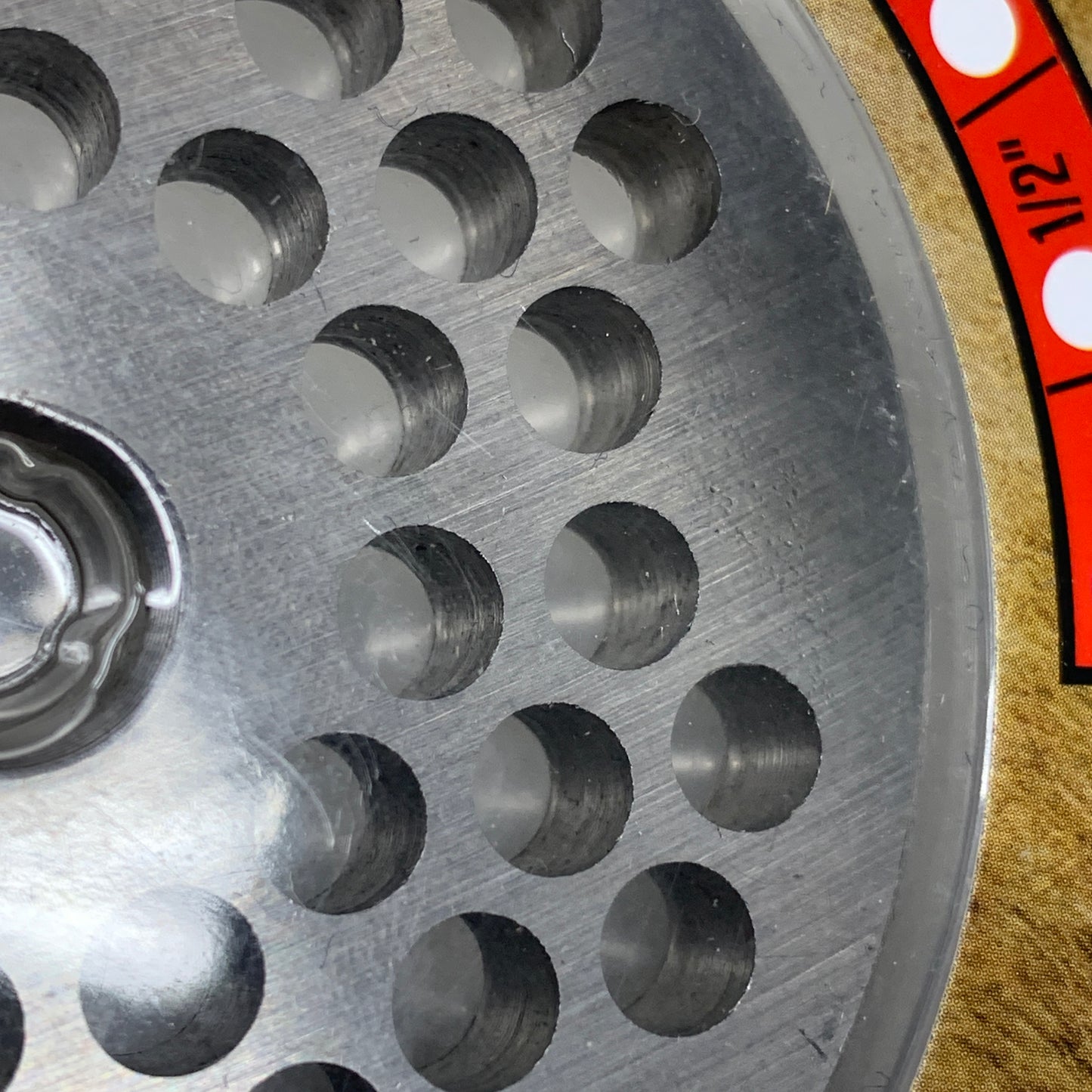 LEM Grinder Plate 6mm #12 (1/4") 2-3/4" Plate Diameter Stainless Steel