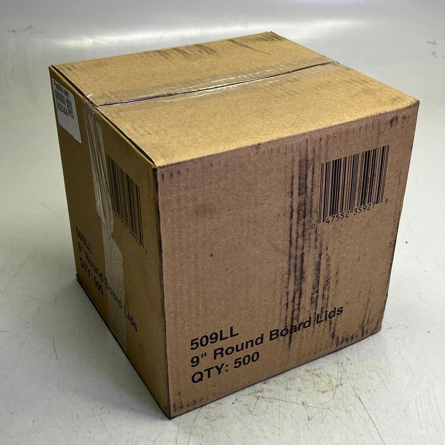 ZA@ WESTERN PLASTICS (500 PACK) Round Board Lids 9" Dia Silver/White 509LL