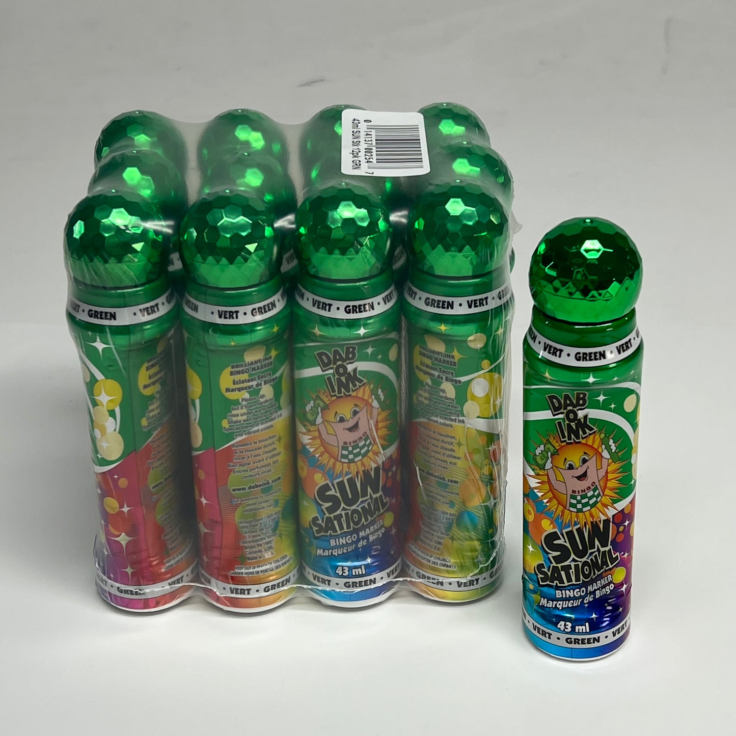 DAB O INK (12 PACK) Sunsational Bingo Marker Bright Ink 43ml/1.4 oz Green C26