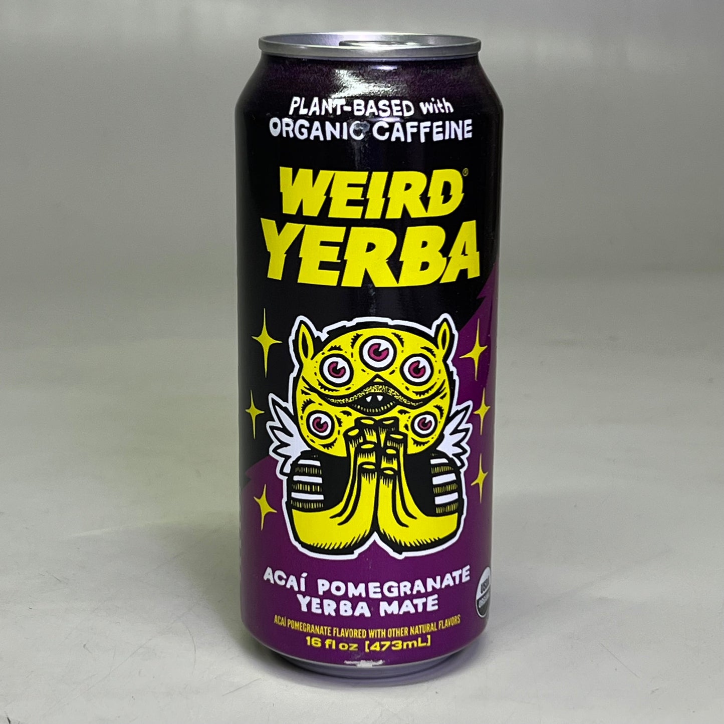 ZA@ WEIRD YERBA (12 PACK) Acai Pomegranate Yerba Mate 16 fl oz (AS-IS, Distressed Packaging) F