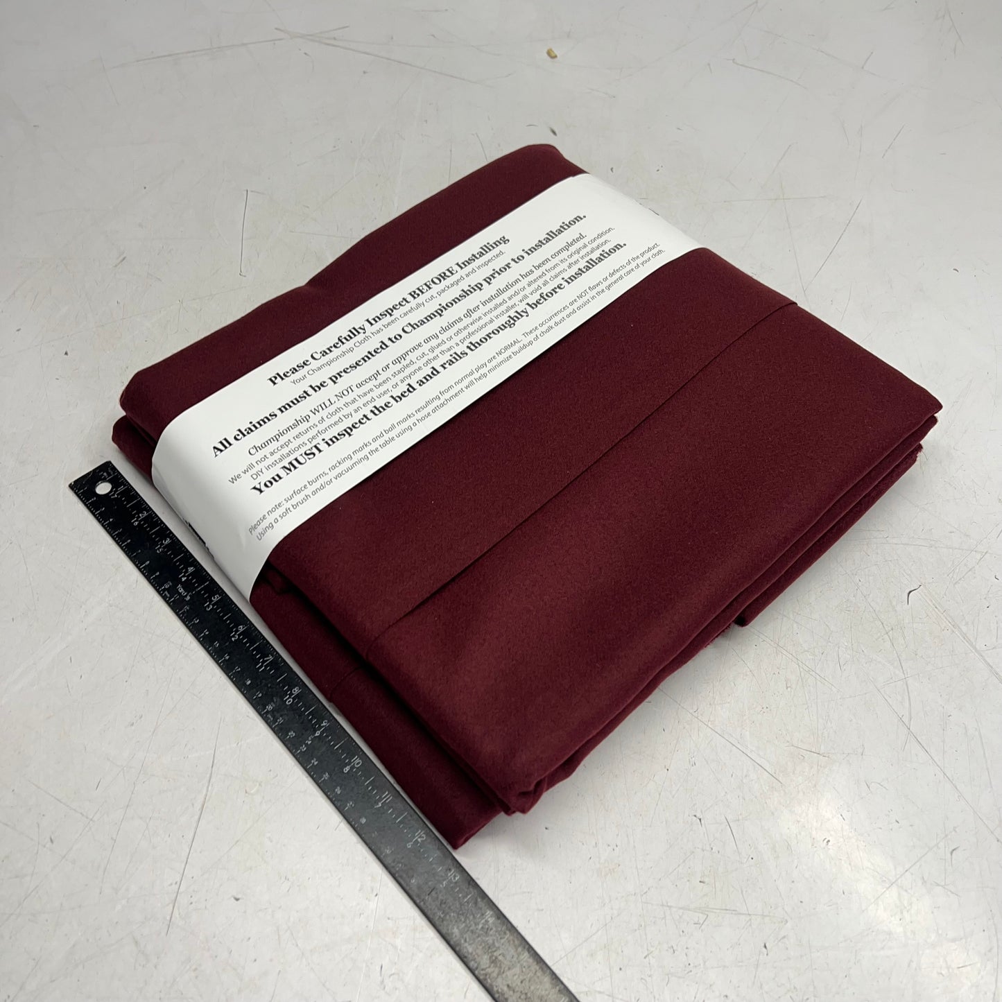 CHAMPIONSHIP Invitational Teflon Pool Cloth 8' 20oz Woolen Billiard Wine 4066-66