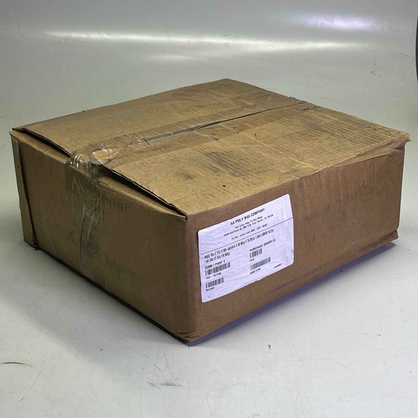 ZA@ AA POLY BAG COMPANY (500 BAGS) Bags 16.2 Gal 16" x 12" x 30" Clear 15G-161230 (New Other)