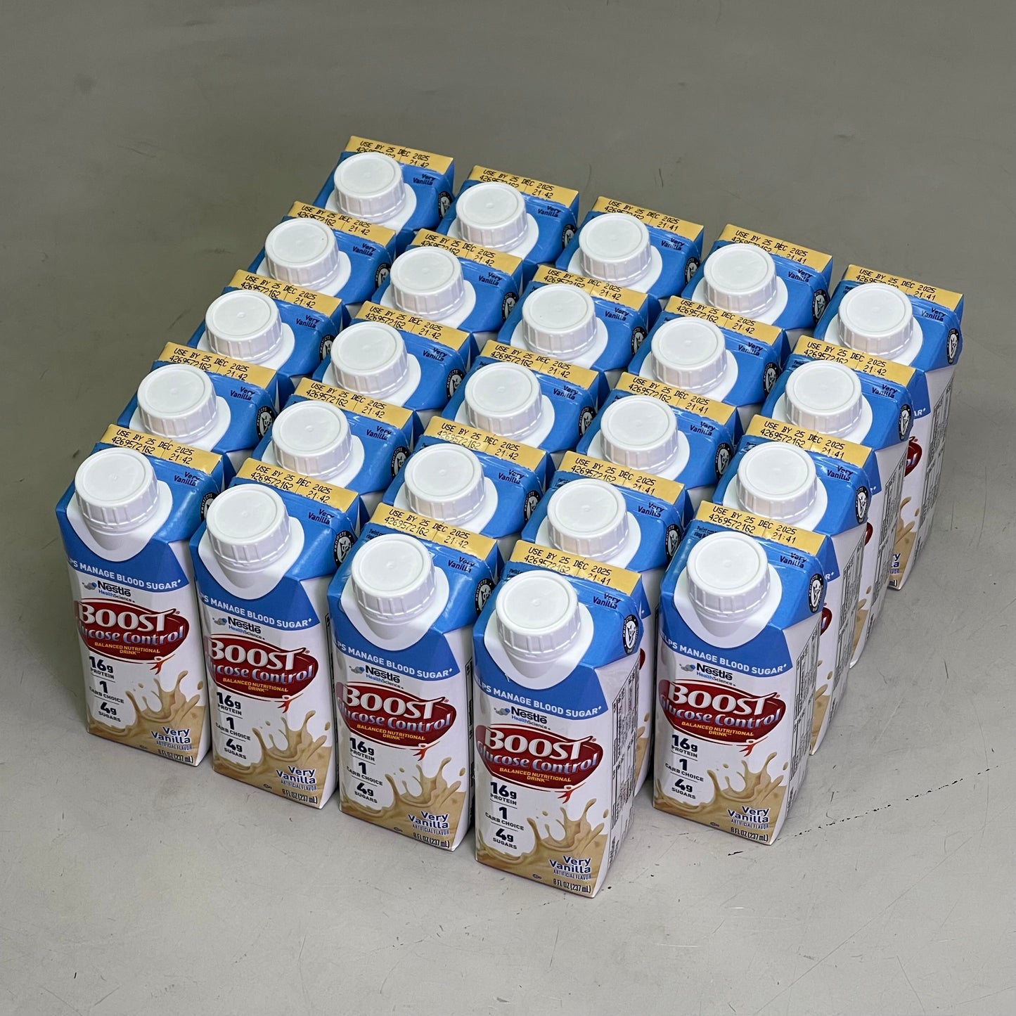 ZA@ NESTLE (24 Pack) Boost Breeze Very Vanilla Flavor 8 fl oz BB 12/25