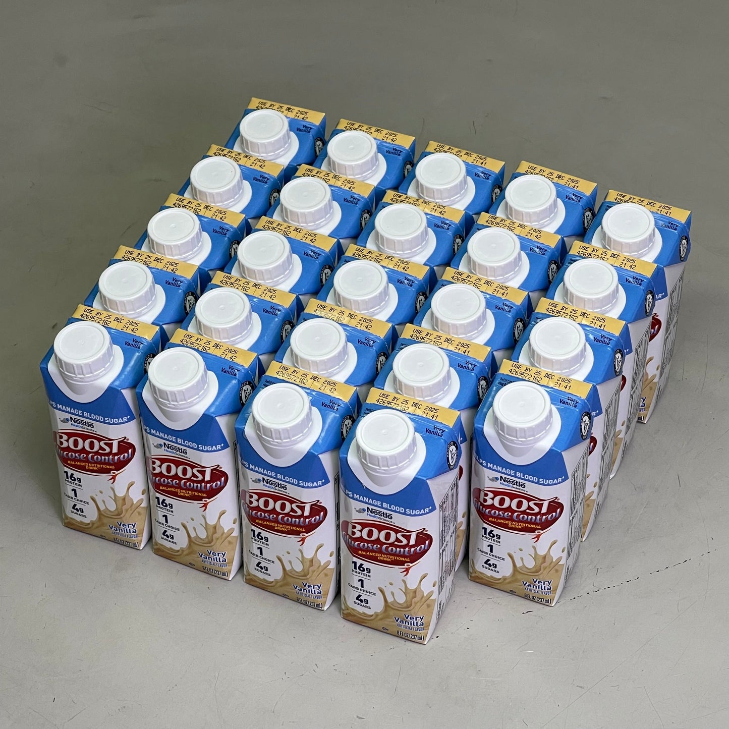 ZA@ NESTLE (24 Pack) Boost Breeze Very Vanilla Flavor 8 fl oz BB 03/26 E