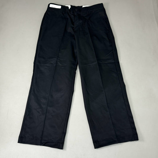 RED KAP Straight Leg Button Closure Industrial Work Pant Mens Sz 32 Black PT20BK