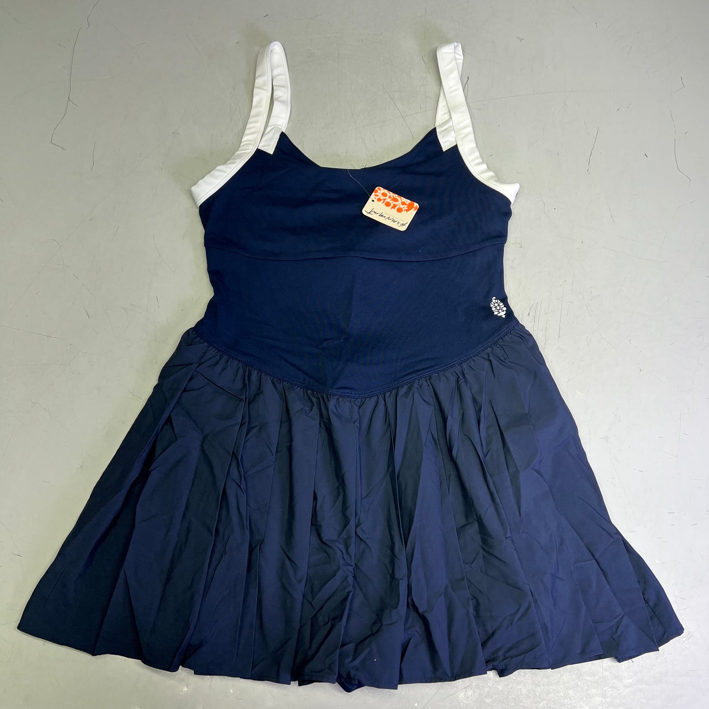 FREE PEOPLE Swing of Things Skortsie Women's Sz M Navy/White Combo 958094