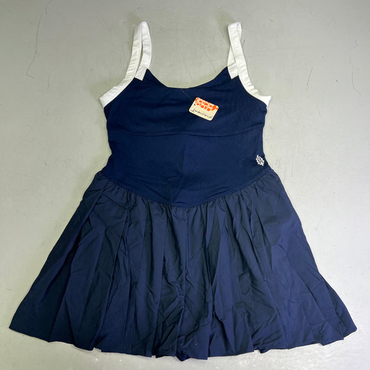 FREE PEOPLE Swing Of Things Skortsie Women's Sz L Navy/White Combo 958094