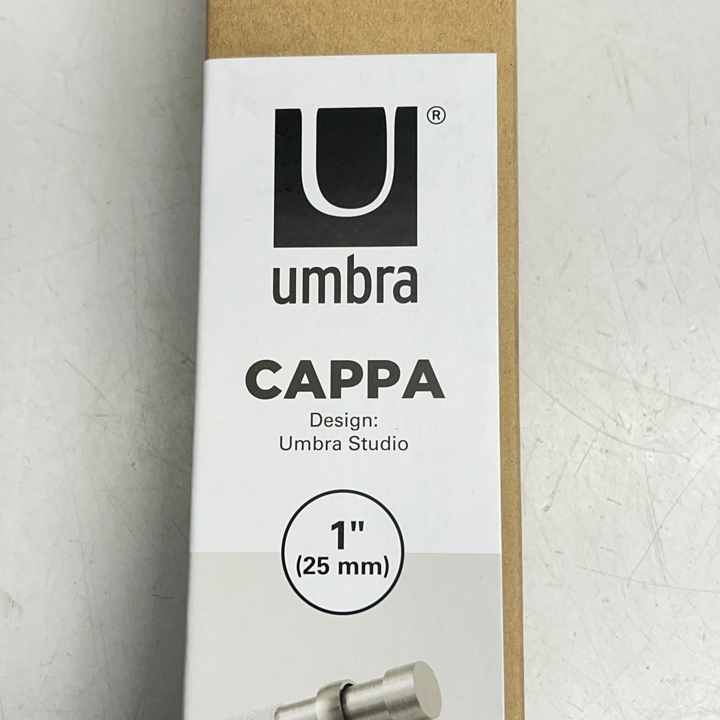 UMBRA Cappa Adjustable Curtin Rod Solid Metal 36"-66" Satin Nickel 1021409-1001
