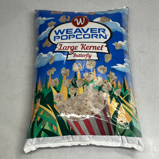 WEAVER POPCORN Large Butterfly Popcorn Kernels 50 lb, White BB 02/27