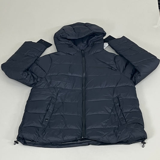 DKNY Boys' Winter Jacket Insulated Quilted Puffer Parka Large Black