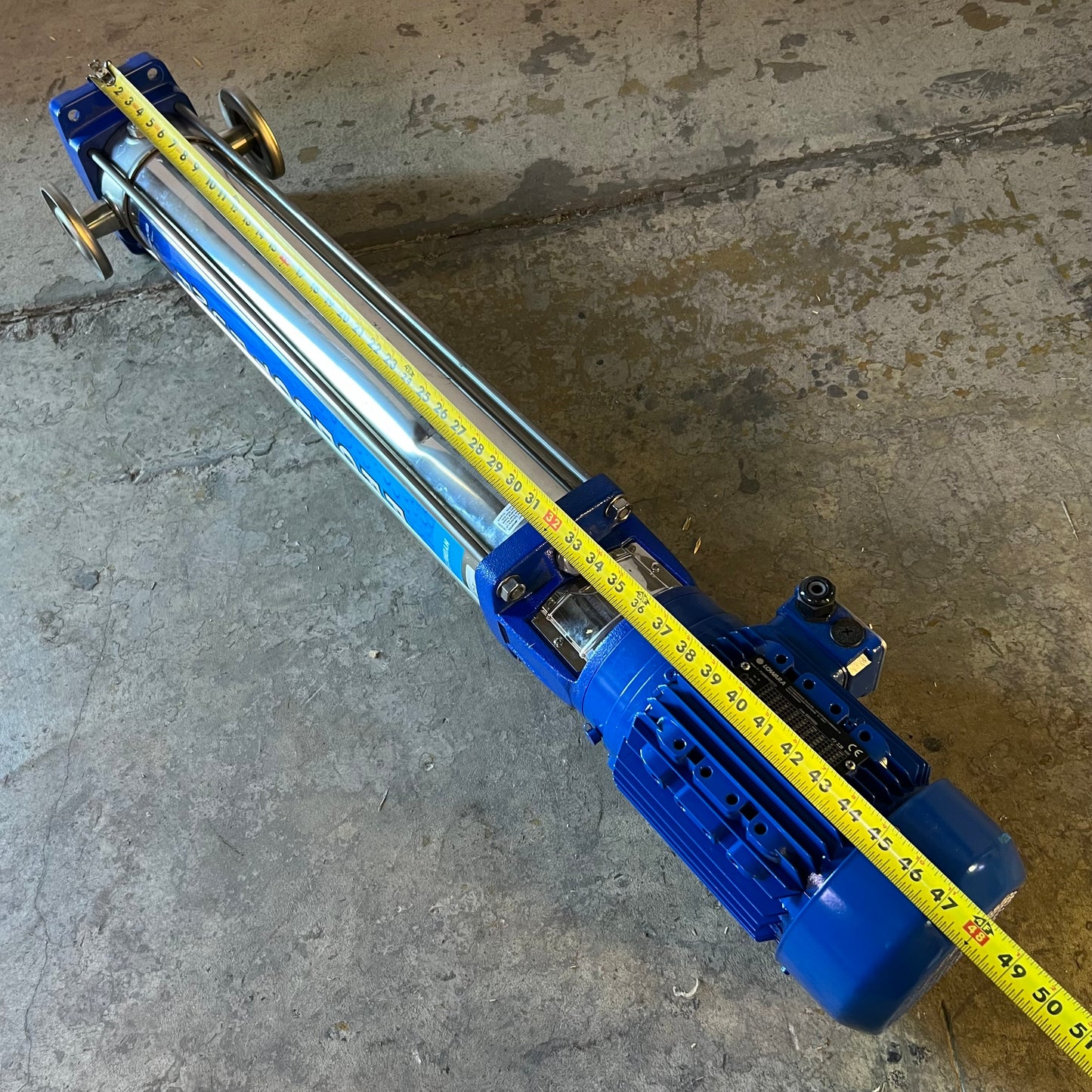 LOWARA Three Phase Vertical Multistage Pump With Motor 47"L Blue 1SV34F022T/D (new Other, Minor Damage)