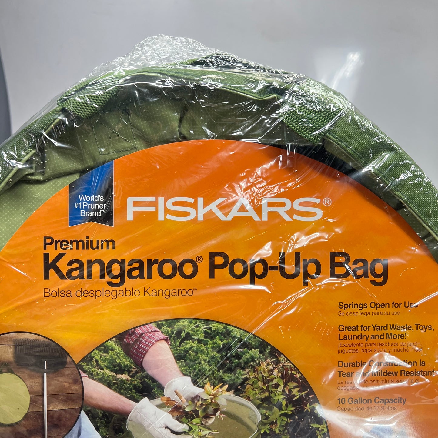 FISKARS (2 PACK) Premium Kangaroo Pop-up Bag  10 Gallon Forest Green 94046974J
