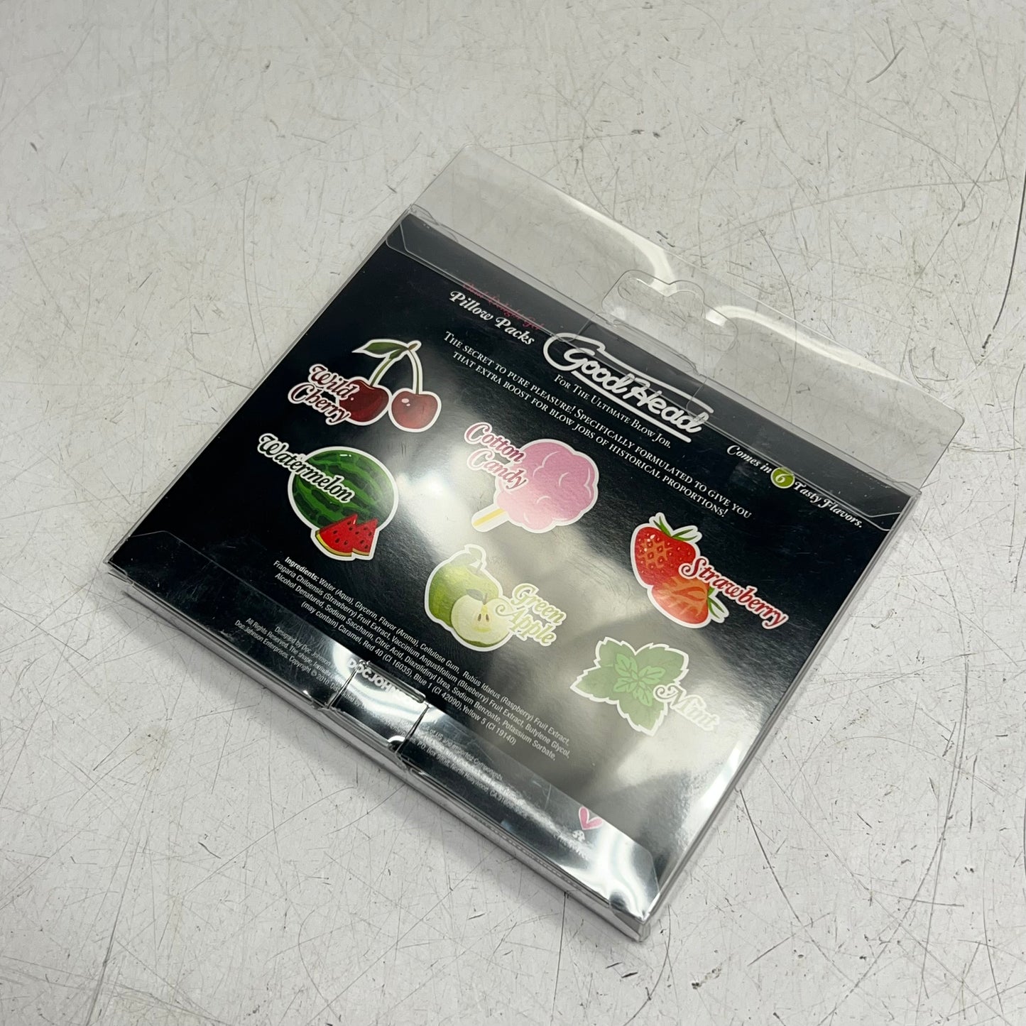 DOC JOHNSON (SET OF 6) Single Use Good Head Oral Delight Gels Assorted Flavors