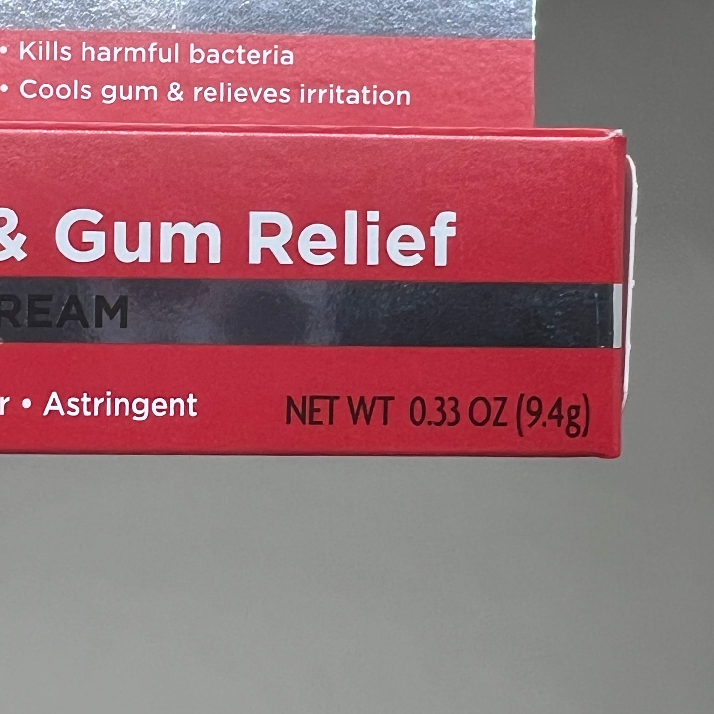 KROGER (2 PACK) Toothache & Gum Relief 4X Medicated Cream 0.33oz BB 04/26