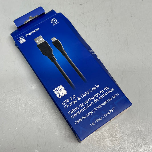POWER A (2 PACK) USB 2.0 Charge Cable For PlayStation 4 6.5' Black CPFA122462-02